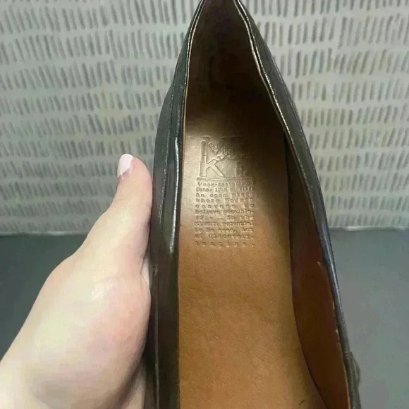 MRKT. - Women’s Stilettos Brown Leather With Bronze Cap Toe - Size 37.5 - Picture 4 of 8